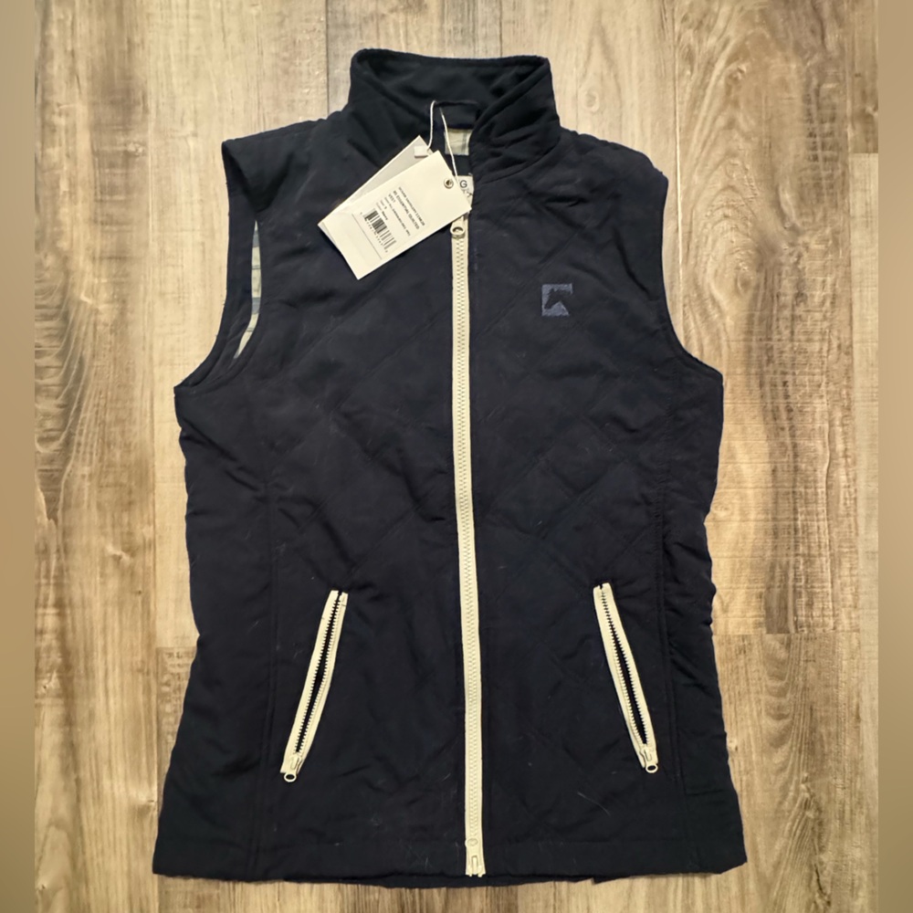 Riding Sport Quilted Vest Navy-NWT